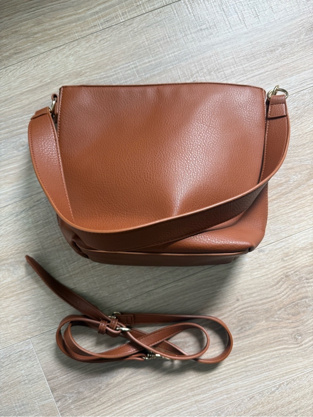 Old Navy Tan/Brown Crossbody Bag with Adjustable Strap